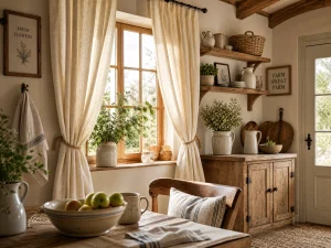 Rustic Farmhouse Cotton Curtain
