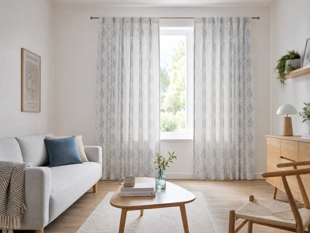 Scandinavian Pattern Curtain Panel