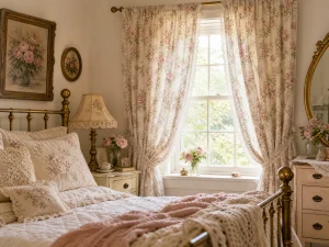 Vintage Bloom Window Drapes